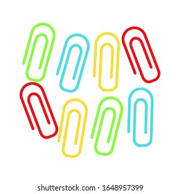 Icono vectorial simple de los clips. Diseño conceptual moderno. Símbolo vectorial aislado