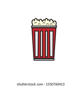 vector simple icon with popcorn shape