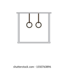 vector simple icon shaped gym rings