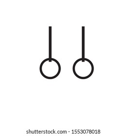 vector simple icon shaped gym rings