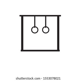 vector simple icon shaped gym rings