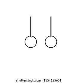 vector simple icon shaped gym rings