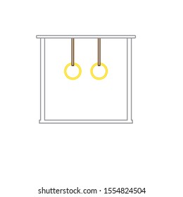 vector simple icon shaped gym rings