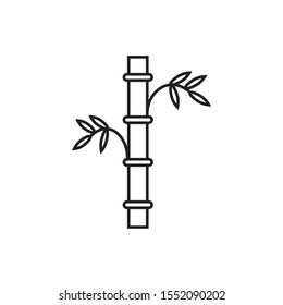 vector simple icon, shaped like a bamboo cane