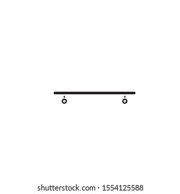 vector simple icon with skateboard shape