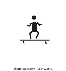vector simple icon with skateboard shape