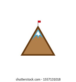 vector simple icon of snowy mountain