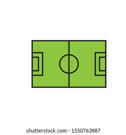vector simple icon, soccer field