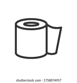 Vector simple icon of toilet paper