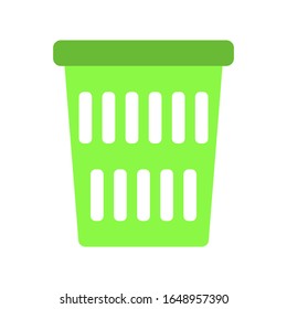 Vector simple icon of wastepaper basket. Modern concept design. Isolated vector sign symbol