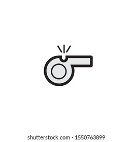 vector simple icon with whistle shape