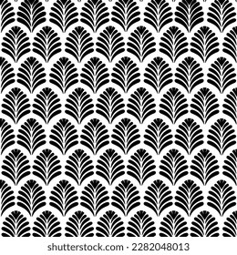 vector simple illustration. black and white tropical leaves. print. palm. icon. background