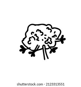 Vector simple illustration with Corals on white isolated background.Ocean,Summer underwater animal hand drawn in doodle style.Design for postcards,stickers,packages,social media,web,coloring.