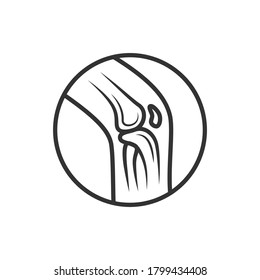 Vector simple  illustration of knee-joint