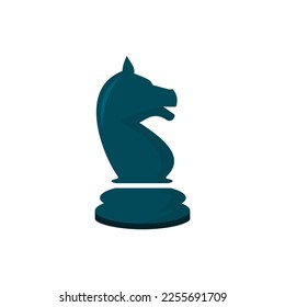 vector simple illustration of knight chess piece