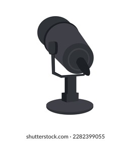 Imagen vectorial simple de un micrófono para un podcast o transmisión.