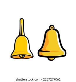 vector simple image of christmas bell