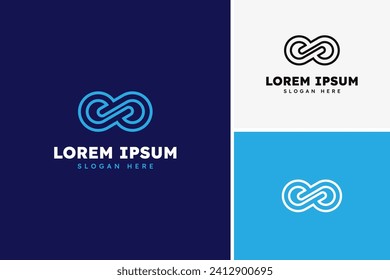 Vector simple infinite logo, business logo design, monogram logo design template