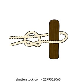 Vector simple instructions for tying a slipped overhand knot.