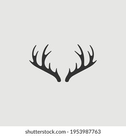 Vector Simple Isolated Antlers Icon