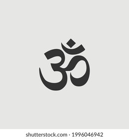 Vector Simple Isolated Aum or Om Icon