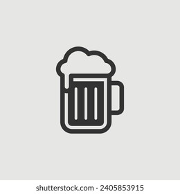 Vector Simple Isolated Beer Icon