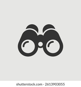 Vector Simple Isolated Binoculars Icon
