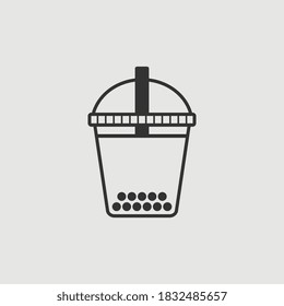 Vector Simple Isolated Bubble Tea Icon