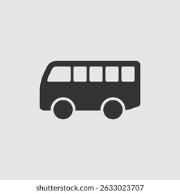 Vector Simple Isolated Bus Icon