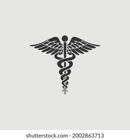 Vector Simple Isolated Caduceus Icon