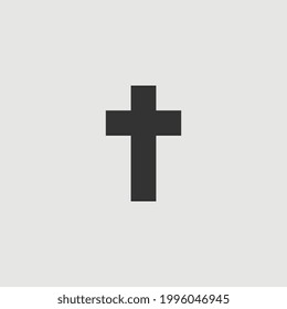 Vector Simple Isolated Christian Cross Icon