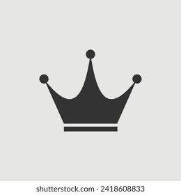 Vector Simple Isolated Crown Icon