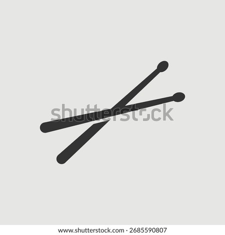Vector Simple Isolated Drum Sticks Icon