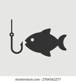 Vetor simples isolado ícone de pesca