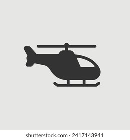 Vector Simple Isolated Helicopter Icon