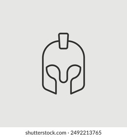 Vector Simple Isolated Helmet Icon