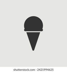 Vector Simple Isolated Ice Cream Icon