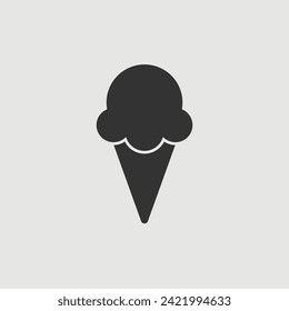 Vector Simple Isolated Ice Cream Icon