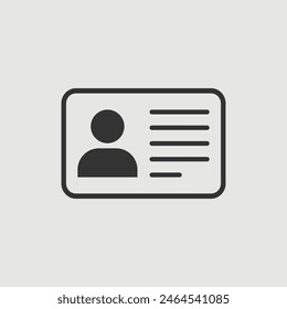Vector Simple Isolated Identification Card Icon