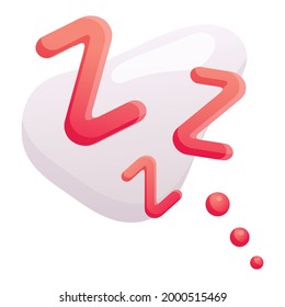 Vector simple isolated illustration. Cute cloud icon with letters zzz. Sleep design element, bubble with letters.