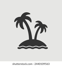 Vector Simple Isolated Island Icon