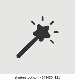 Vector Simple Isolated Magic Wand Icon