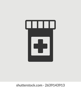 Vector Simple Isolated Medicine Icon