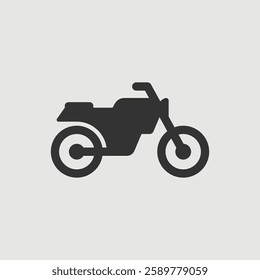 Vector Simple Isolated Motorcycle Icon