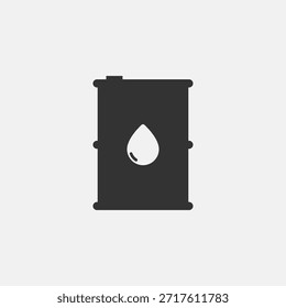 Icono de barril de aceite aislado simple de Vector