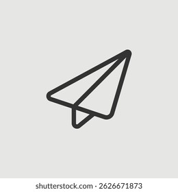 Vector Simple Isolated Paper Plane Icon