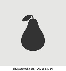 Vector Simple Isolated Pear Icon