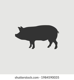 Vector Simple Isolated Pig Icon