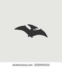 Vector Simple Isolated Pterodactyl Icon