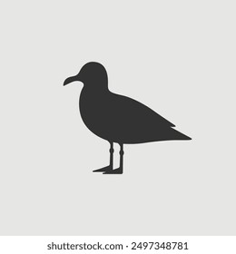 Vector Simple Isolated Seagull Icon